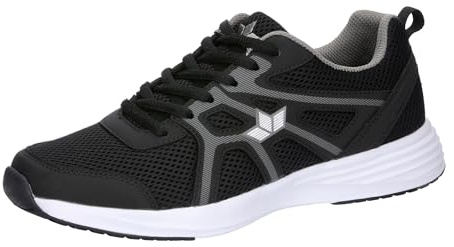 Lico Chaussures de Course Bounce pour Homme, Noir/Gris, 10 UK