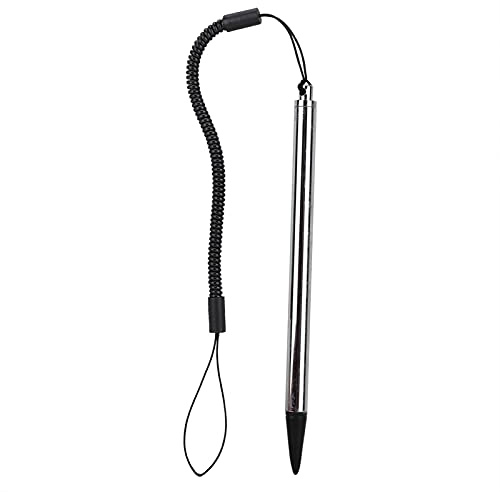 Penna Touch con Corda a Molla, Stilo Resistivo Stilo per Touch Screen con Corda a Molla per Resistivi, Tablet Resistivi, MP4, MP5, Lavagne(Argento)