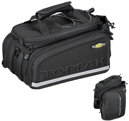 Topeak MTS TrunkBag DXP Rear Bicycle Bag with Expandable Panniers, Strap Mount - 2024 Model