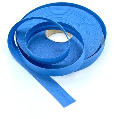 Craft Cult 16mm Wide Plain Bias Binding Tape - 25 Metre Roll (43 - Delphinium Blue)