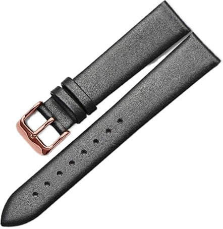 Chlikeyi Echtes Leder-Uhrenarmband für Damen, Rindsleder, Dornschließe, Herren-Uhrenkette, Zubehör, 6-24mm, Farbe 3, 8mm