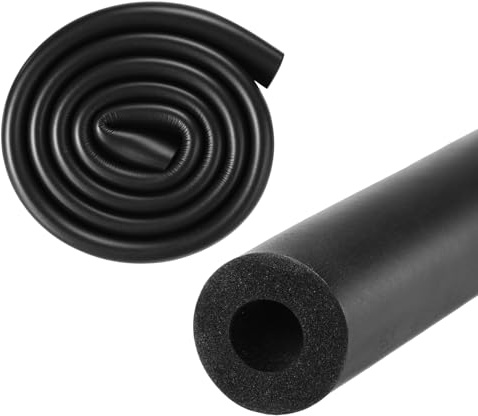 M METERXITY Rohrisolierschaumrohr, 12mm ID 28mm 1-1/8 OD 1m Länge, weicher flexibler Schaumstoffschlauch Rohrisolierung für Griffunterstützung/Gitarrenständer/Dachgepäckträger [Schwarz]