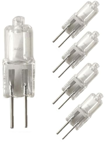 DLEDMOP 5PCS Halogen G4 T3 20 Watt 280lm Bi-Pin Glühbirne 6 Volt 5W 35W 50W A/C oder D/C für Akzentleuchten 10W 12V 2 Pin JC Warmweiß 2700K Halogenlampen 35W 6V