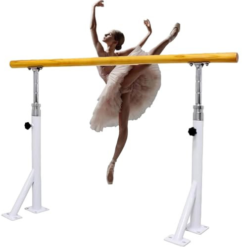 HPFHSJ Ballettstange Tragbare freistehende Ballettstange aus echtem Holz, für kleinen Raum, einfache Installation, für aktives Training(150cm/59in)