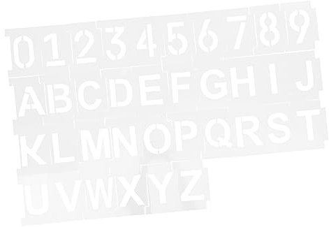 STOBOK Buchstabenschablonen-set Alphabet-vorlagen Zahlen-zeichenschablonen Dekorative Schablonen Glatte Kanten Für Einfache Reinigung