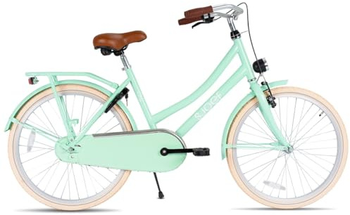 SJOEF City Kinderfahrrad 22 Zoll | Ab 7-9 Jahren | Kinder Fahrrad für Mädchen/Jugend | EN4210 geprüft | V-Brake & Rücktrittbremse | Reflektoren & Schloss