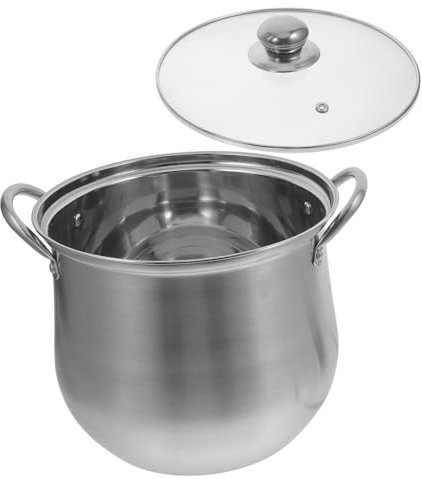 Alipis Marmite Inox Avec Couvercle Casserole De Cuisine Marmite à Soupe Pour Plaque à Induction Et Cuisinière à Gaz