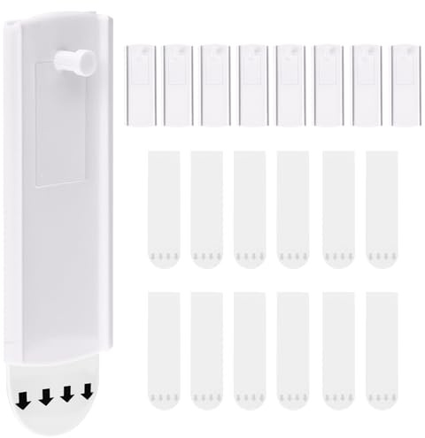 QWORK® 8 Clavos Adhesivo para Colgar Cuadros con 12 Tiras Amovibles, Soporta 1.8 kg