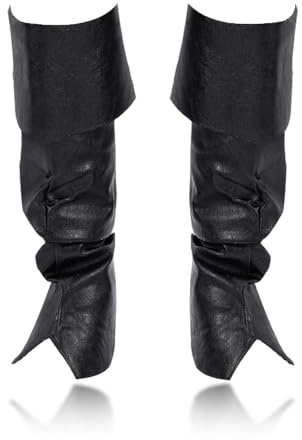 Mittelalter Schuhe, Mittelalterliche StiefelüBerzüGe, Steampunk, Mittelalter Schuhe Herren und Damen, Wikinger KostüM, Mittelalterliche StiefelüBerzüGe Beinwickel, Cosplay、Halloween (Medium)