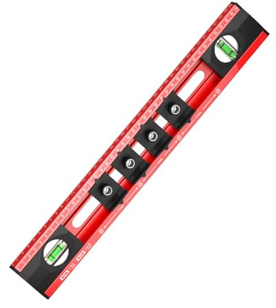 Instrument de niveau d'électricien avec double fioles à bulles et indicateurs coulissants Convient pour les installations électriques Marqueur réglable