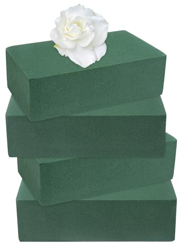 Nwvuop 4Pcs Wet Floral Foam Block – 23×10.5×7cm Flower Foam for Fresh Flower Arrangements DIY Crafts