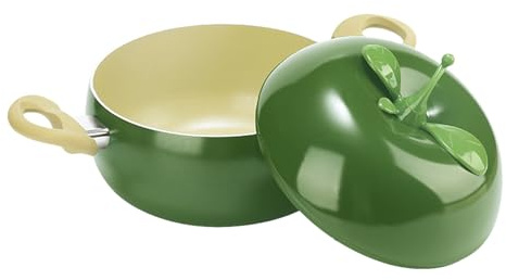 Cacerola Para Salsas Con Tapa,Olla Para Cocción Lenta De Verduras Y Frutas,Sartén Con Tapa - Para Uso En Estufa De Cocina Y Placa De Inducción, Para Hervir Sopa Y Leche, Para Cocinar, Freír Y