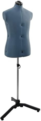 vidaXL Verstellbare Schneiderpuppe für Männer Blau 37,5-45,5 Zoll, Verstellbare Schneiderpuppe, robuste Mannequin-Hilfe, tolles Tool für Mode-Design und Schnittmuster