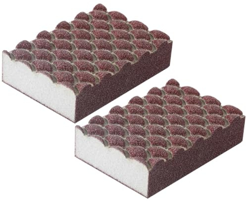 VALICLUD 2pcs Multi-Function Wok Scrub Sponges with Diamond Grit, Compact Household Cleaning Sponges for Kitchen Dish and Rust Removal