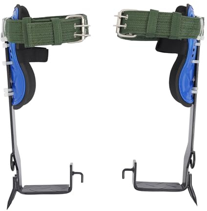 Werkzeuge zum Baumklettern Baumklettern Ausrüstung Set Baum Kletterausrüstung mit Sicherheitsgur Fußriemen und Knöchelriemen Tree Climbing Spike Tragfähigkeit 100kg Schwarz Blau