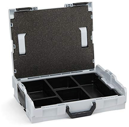 Mallette de rangement L-BOXX 102 vide grise avec insert 5 compartiments | Coffret de tri portable pour outils et petites pièces​
