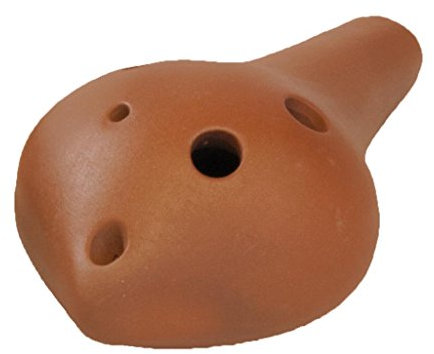 6-Loch Ocarina im Tonumfang G5-B7 (SG) hellbraun Okarina Flöte Pfeife leicht spielbar traditionell Mund Musik Südamerika Klang Percussion Weltmusik