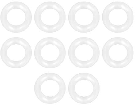 sourcing map 10 Stk. Silikon O-Ring VMQ Dichtungsring 14mm AD 8mm ID 3mm Breite Weiß