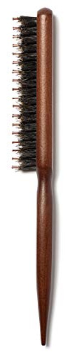 Boar & Nylon Bristle Teasing Brush - Teasing Comb with Rat Tail Pick for Hair Sectioning for Edge Control, Backcombing, Smoothing, and Styling Thin & Fine Hair to Create Volume