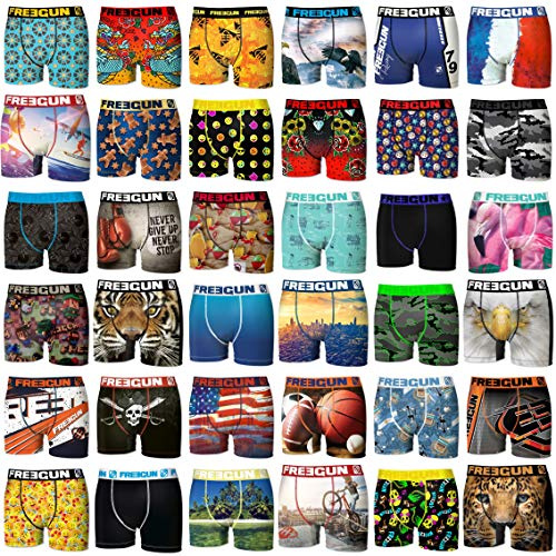 Freegun Pack Surprise Boxer Homme, Calecon Modèle Aléatoire, Confortable et Agréable (Lot de 5), Taille 2XL - Aléatoire