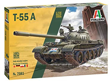 Italeri 1:72 T-55, Modellbau, Bausatz, Standmodellbau, Basteln, Hobby, Kleben, Plastikbausatz