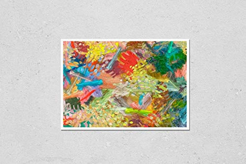 Poster Reproduction of Wall poster print template. Abstract painting art. Hand drawn by dry brush of paint background texture. Oil painting style. Artistic pattern for web or Variation Number 4