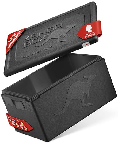 KÄNGABOX® Professional Thermobox & Kühlbox GN 1/1 48L Standardgriff – Patentierte Glatte Innenfläche – Top Isolierung – Dicht schließender Deckel – Spülmaschinenfest – Styroporbox war gestern