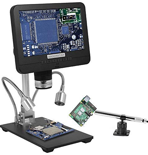/G 7In 2.0MP 200X Microscopio Digital Inspección Industrial Microscopio electrónico Reparación de teléfonos móviles PCB Soldadura Microscopios SMT con Control Remoto