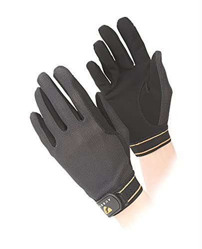 Shires Aubrion Mesh Childrens Riding Gloves XL Black