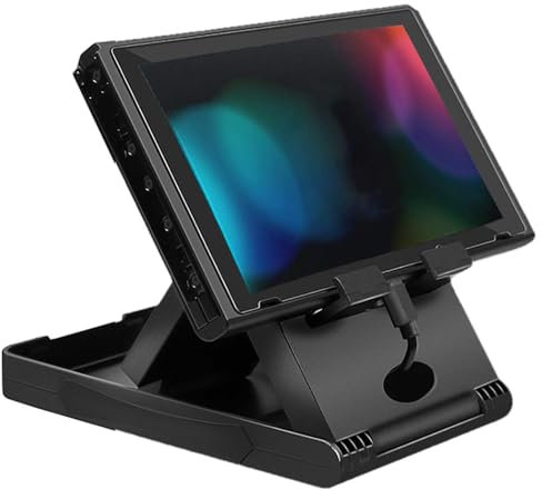 Verstellbarer, faltbarer Spielständer, kompatibel mit Nintendo Switch-Konsole, tragbarer, kompakter Spielständer, Halterung mit 3 Höheneinstellungen