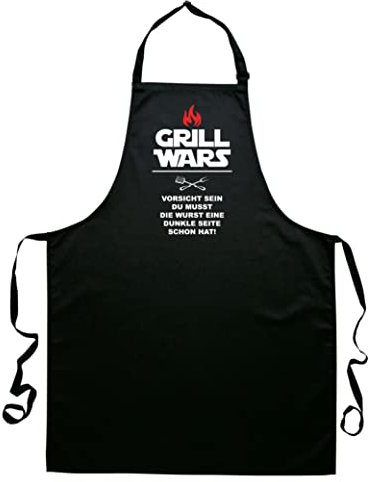 tradercat grillschürze für männer, grillschürze für männer lustig aus Baumwolle, die perfekte grill schürze für papa als vatertagsgeschenk grillschürze (Grill Wars)