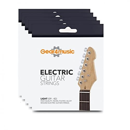 Gear4music elgitarrsträngar 9-42 paket med 5