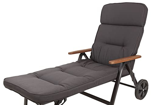 KETTtex 2399 Auflage Rollliege Alicante anthrazit 200x60x9cm wasserabweisend lichtecht Olefin