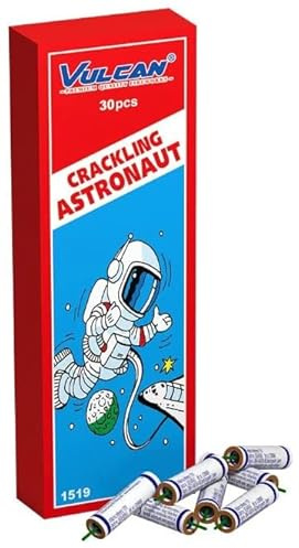 Cepewa 90 Retro Crackling Astronaut 3 x 30 Stück Knaller mit laut knisternden Silberfunken - Silvester Jugend - Feuerwerk F 1 von Aktivhandel