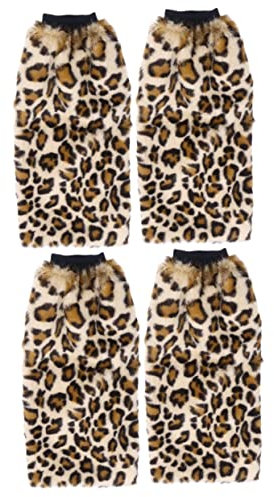 Toyvian 2stücke Kunstfell Beinwärmer Für Damen Flauschige Stiefelüberzüge Im Leopardenmuster Für Jahreszeiten Vielseitig Als Beinwärmer Oder Sockenlook Verwendbar