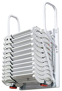Escalera del ático Escalera plegable montada en la pared para interiores y exteriores Escaleras del ático abatibles que se despliegan desde el techo adecuadas para la empresa en la azotea del ático