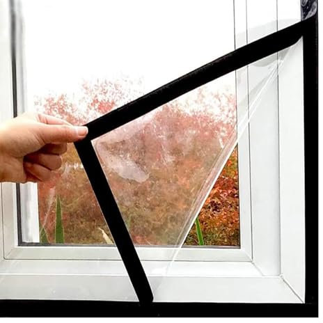 Window Insulation Kit for Winters,Clear Window Seal Insulating Film,Double Glazing Film for Windows,Window Draft Excluder Film,Window Cold Blocker,Thermal Curtains,Custom (110x220cm(43x87in))