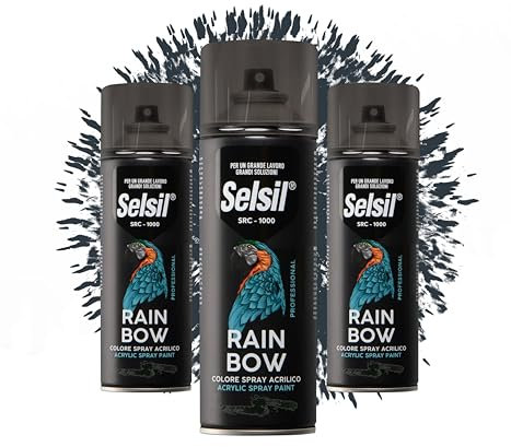 DETERMONDO 3 Bombolette di Vernice Spray Acrilica 400ml Bombolette Spray Colorate Multiuso per Interni ed Esterni (Ral 7016 Grigio Antracite)
