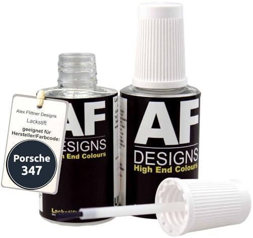 Alex Flittner Designs Lackstift Set kompatibel mit Porsche 347 Dunkelblau schnelltrocknend 2x20ml Autolack