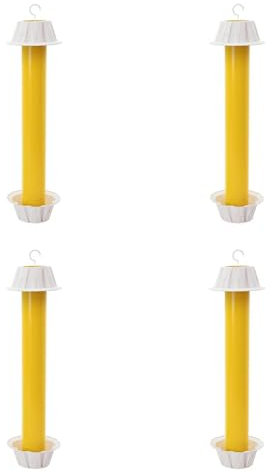 Fliegenstock Klebrige Fliegenfallen für Innen und Außen Wespenfallen - Effektive Schädlingsbekämpfung 4 Pack