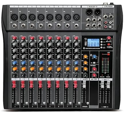Mesa de Mezclas, Mezclador de Audio Profesional Universal de 8 Canales, grabación de Escenario por Ordenador, Tarjeta de Sonido USB, Modelo DJ CT-60 CT-80 CT-120 CT-160(CT-80)