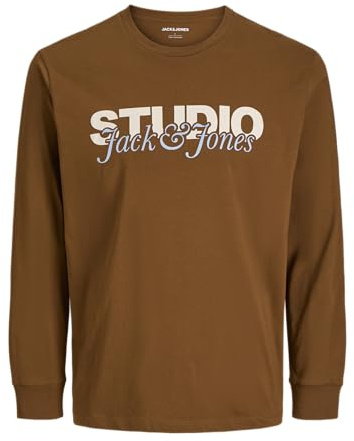 Jack & Jones Jjyuki tee LS Crew Neck BF, Monks Robe, M