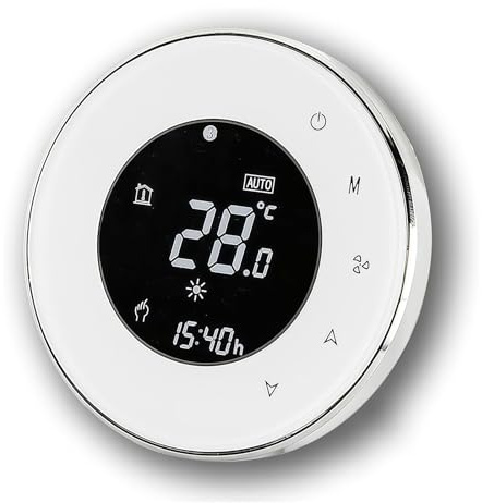 Caslant 6000 Série Wi-FI Thermostat - Thermostat de Programmation à écran Tactile pour Chauffage ou Climatisation - Télécommande pour Téléphone Portable Compatible avec Alexa, Google Home et IFTTT