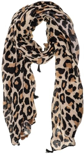 SOIMISS Damen Leopardenmuster Schal Schal Damen Aus Baumwolle Langer Für Party Strandurlaub Reisen Und Klimatisierte Räume 180 X 90 Cm