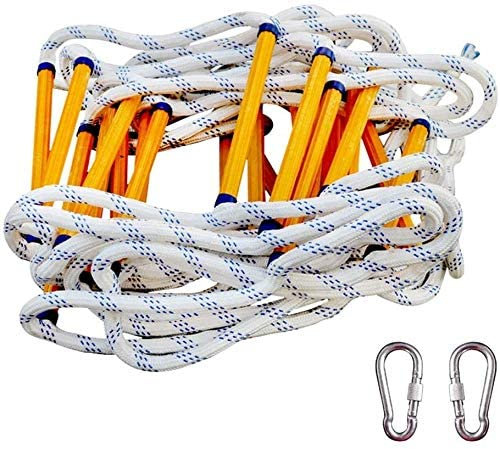 Emergency ladder, Escape Rope Ladder, Fire Escape Ladder Portable Emergency Escape Ladder, Fast to Deploy,Compact, Weight Capacity up to 150Kg/3M/30M