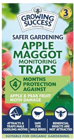 TOP SAVER Growing Success Apple Maggot Monitoring Trap – Pheromone-Based Moth Trap for Apple & Pear Trees, Detects Infestation, Prevents Damage, Helps with Insecticide Application,Eco-Friendly