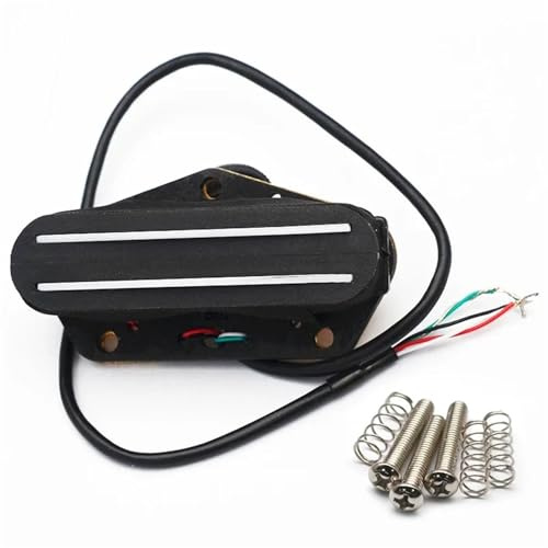 Schwarz mit silbernem Dual Rail Dual Coill Magnetic Bridge Pickup Humbucker for Telecaster E-Gitarre(16K)
