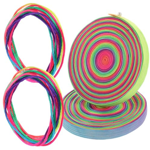 Toyvian Cuerdas para Saltar de 4 Piezas Cuerda de Goma y Algodón Resistentes para Ejercicio al Aire Libre y Actividades Físicas Infantiles