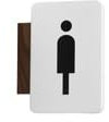 YIORYO Badezimmerschild, Badezimmerschild for Frauen und Männer, Toilettenschild for Unternehmen(Female)