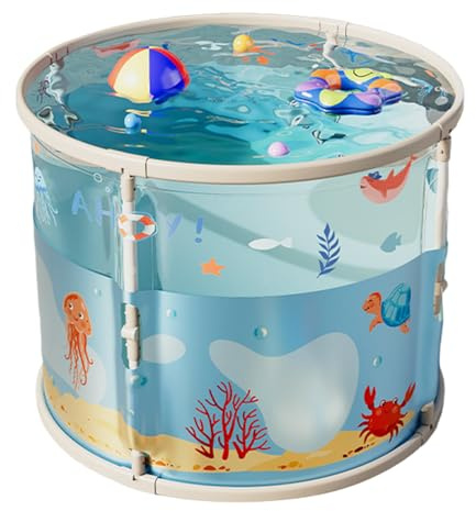 Portable Bathtub, Large Foldable Soaking Tub, PVC Hot & Cold Use, Travel-Friendly Pool for Kids & Adults, Perfect for Outdoor Camping and Home Relaxation, 70x65cm